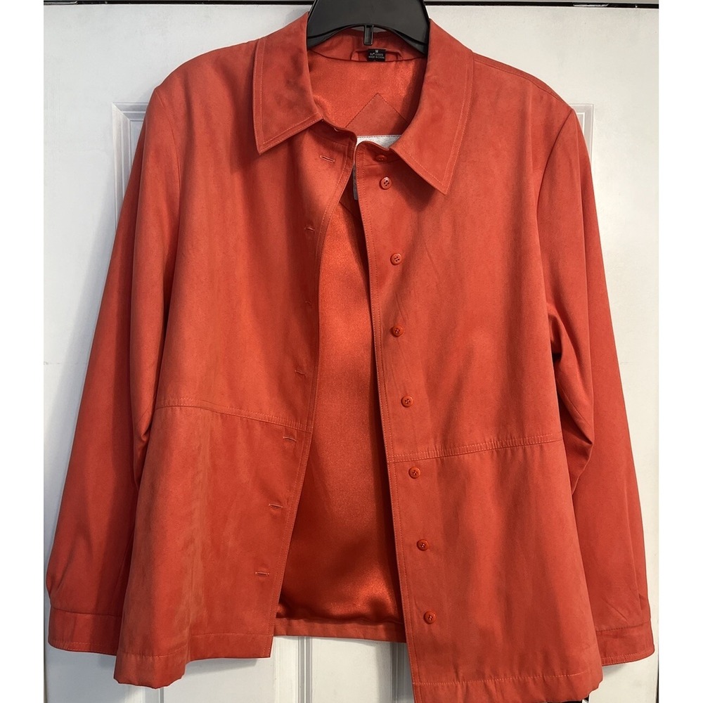 Ensign London Medium Shirt Jacket Burnt Orange Button Up Shajacket  NWT
